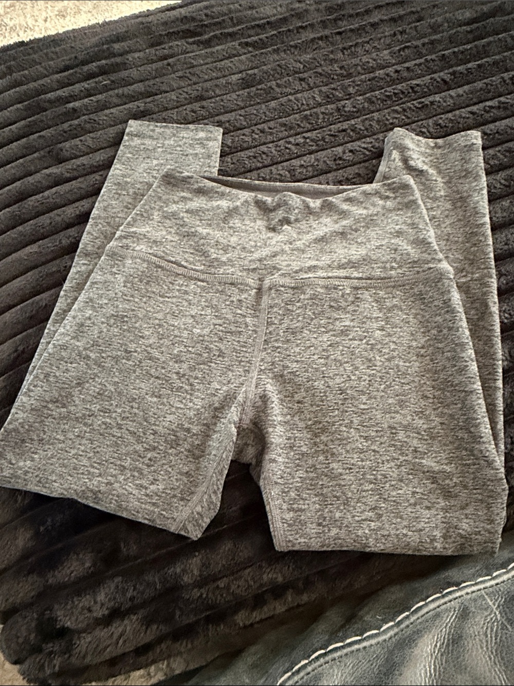Beyond Yoga Kids Gray Heather Stretch Leggings